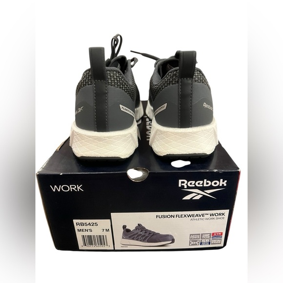 NIB Reebok Men’s Fusion Flexweave Comp Toe Industrial Shoes in Charcoal size 7 - Picture 6 of 9